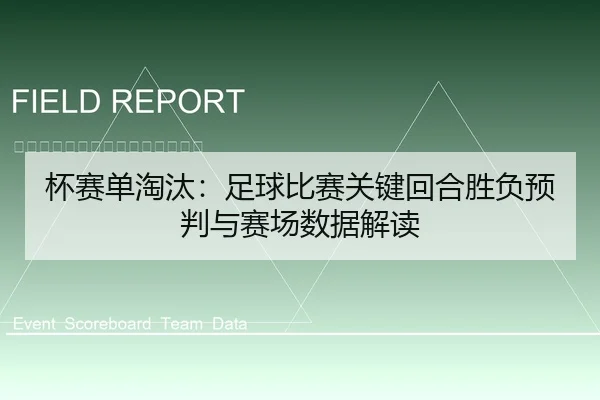 杯赛单淘汰：足球比赛关键回合胜负预判与赛场数据解读